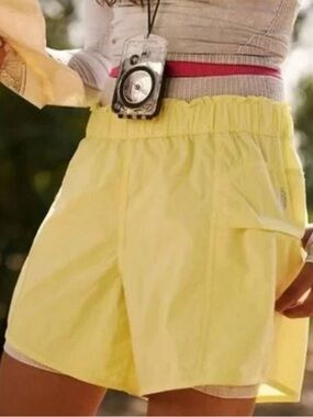 FP Movement Pale Yellow (Glow) In The Wild Shorts • Size Small • NWT